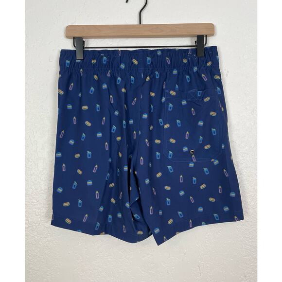 Mr.Swim Men's 2 PC. Swimwear Set Summer BBQ Navy Neon NWT Size Small - Picture 5 of 7